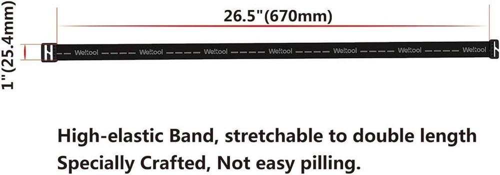 Weltool Elastic Headlamp Strap Replacement Headband for Most Black