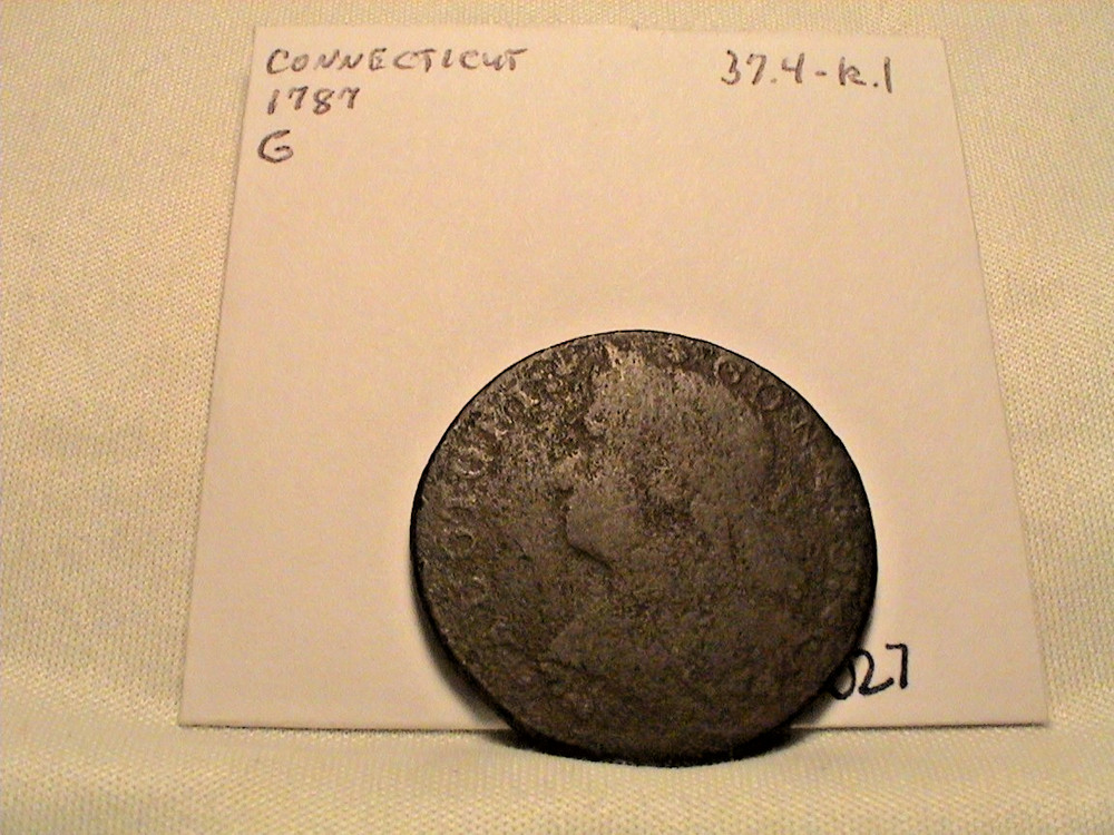 1787- Connecticut Draped Bust Left Copper Colonial