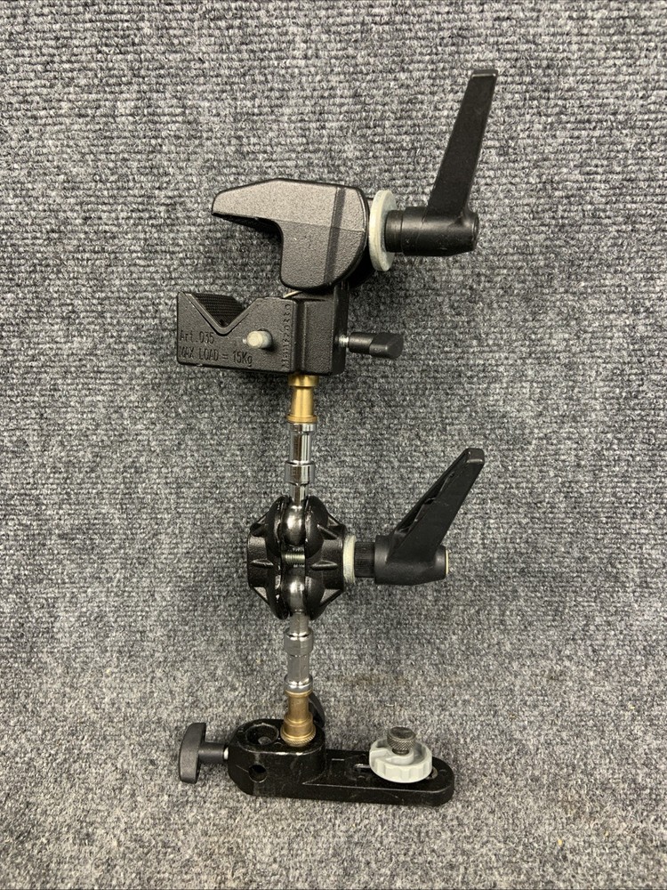 Manfrotto 035 Bogen 155 Double Ball Joint Head w/Camera Platform 2916 Mount EUC