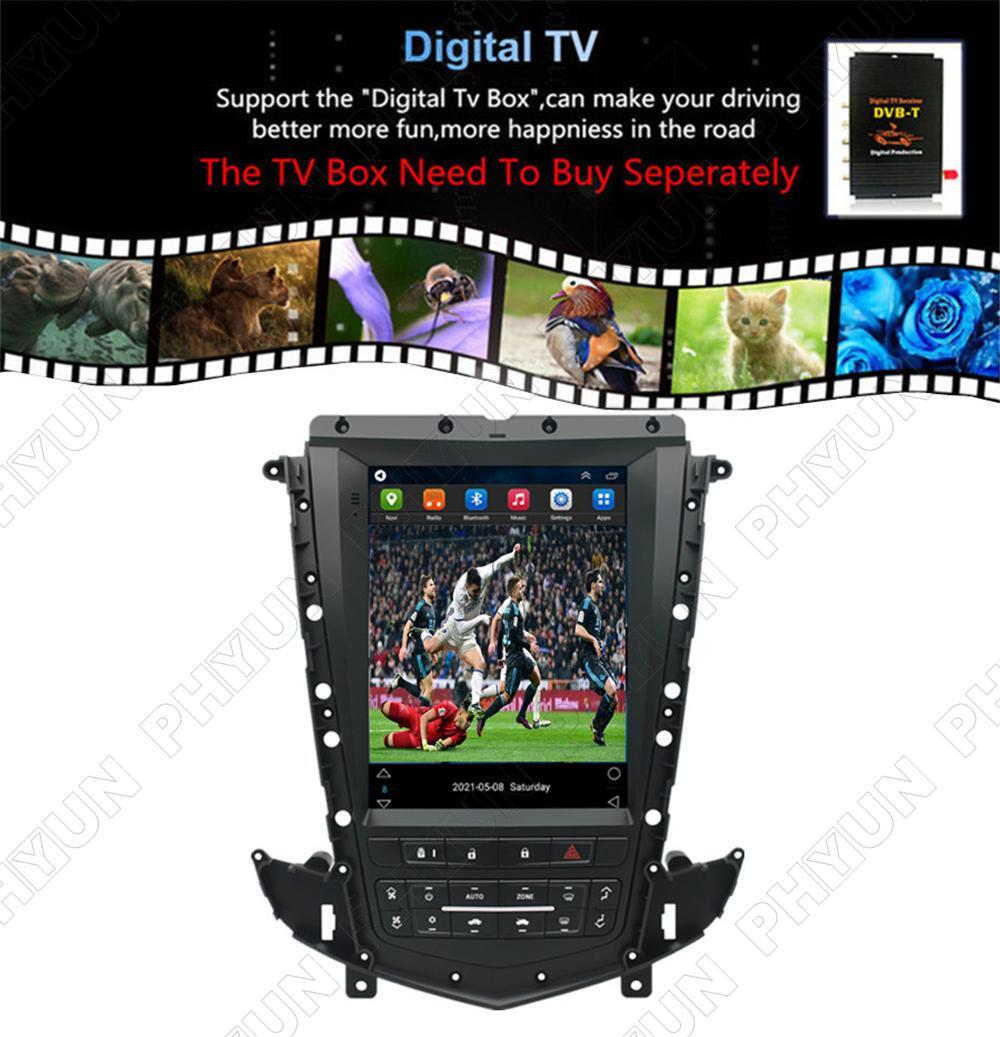 9.7'' Vertical Stereo Radio Android 11 GPS Head Unit For Cadillac SRX 2009-2012