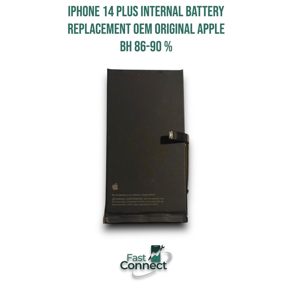 iPhone 14 Plus Internal Battery Replacement OEM Original Apple BH 86-90 %