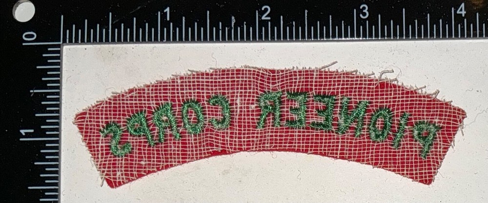 Canadian Army Pioneer Corps Patch Formation Title Flash