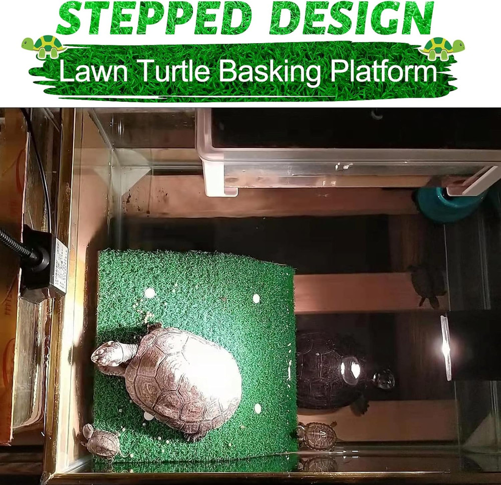 Turtle Resting Basking Platform Simulation Grass Turtle Ramp, Lawn Tortoise Clim
