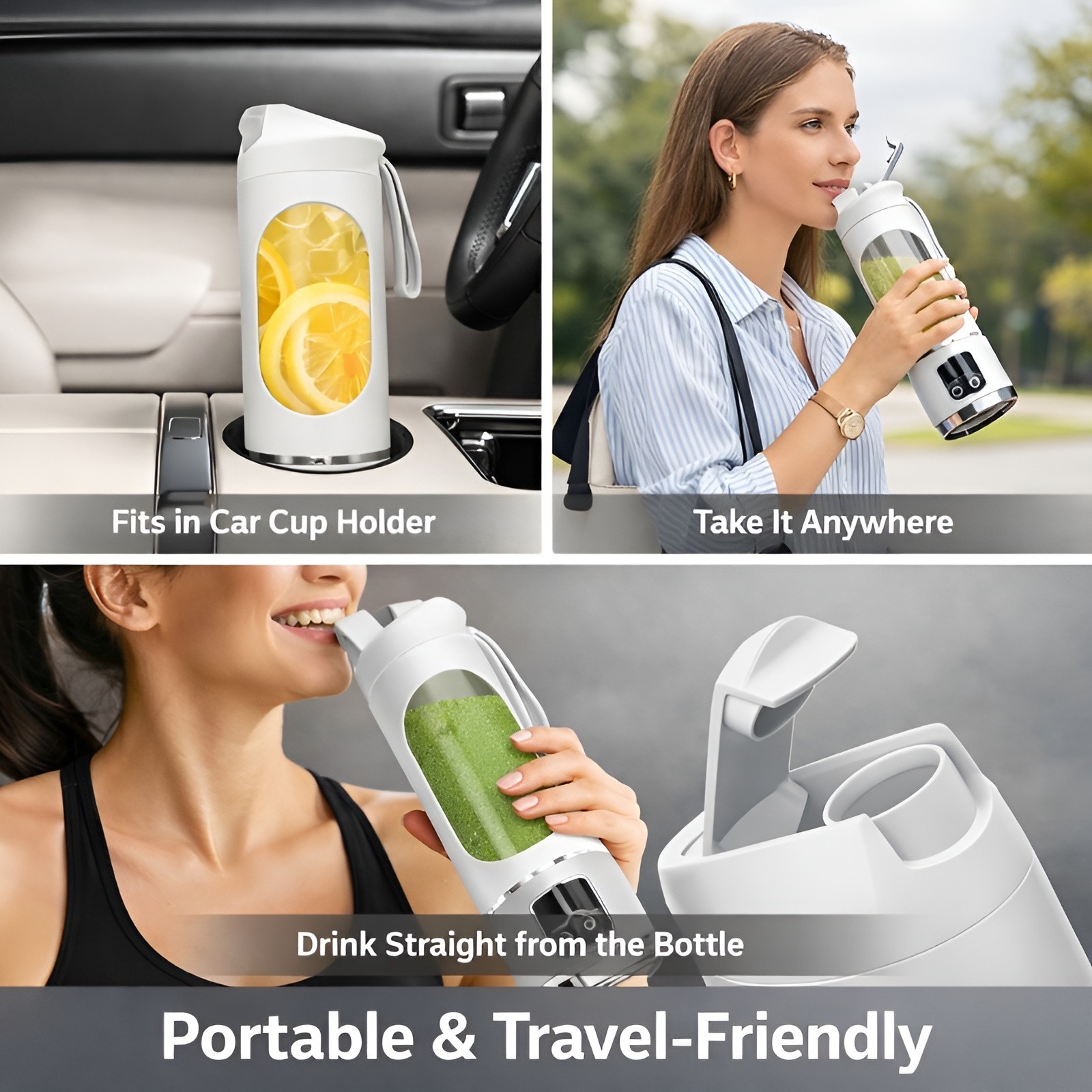 Portable Fruit Juicer Blender Rechargeable Smoothie & Shakes Maker Travel Cup