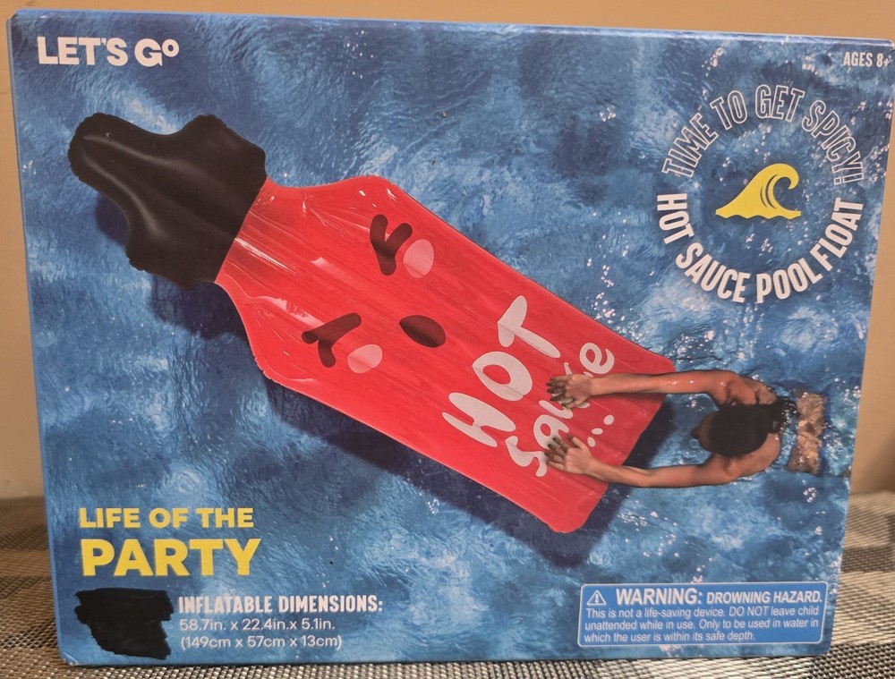 Hot Sauce Bottle Shaped Pool Float  58.7"x22.4"x5.1"