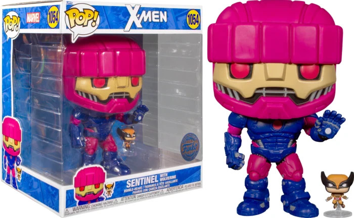 Funko Pop! Jumbo Marvel: X-Men - Sentinel with Wolverine Exclusive