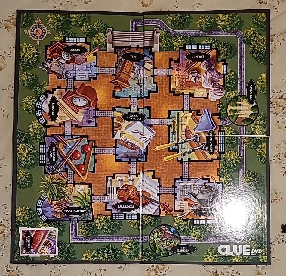 2006 Clue DVD Game - Replacement Board And Instruction Booklet
