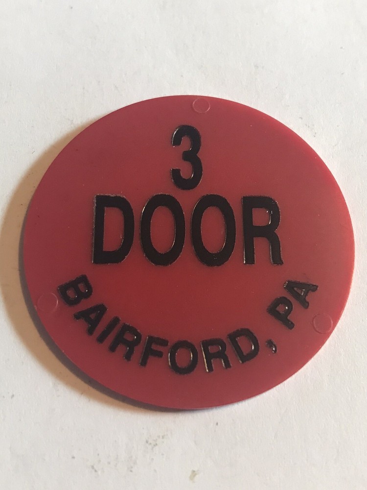 Plastic Alcohol Token Bairdord, Pennsylvania