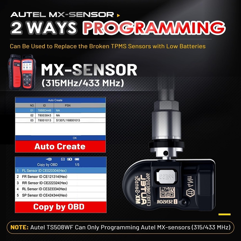 Autel MaxiTPMS TS508WF TPMS Relearn Tool TPMS Sensors Activate/Reset/Programming