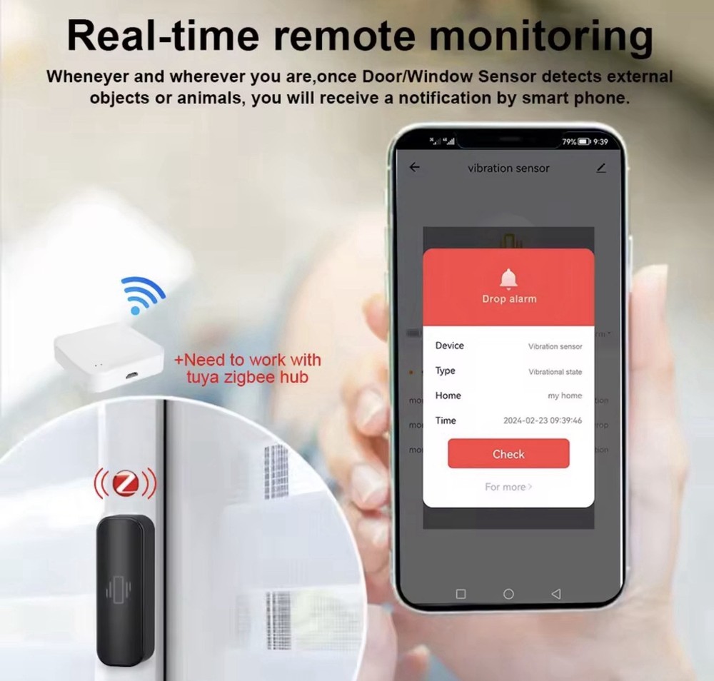 ZigBee & Mesh & WiFi Home Gateway Hub Intelligent Bridge Smart Vibration Sensor