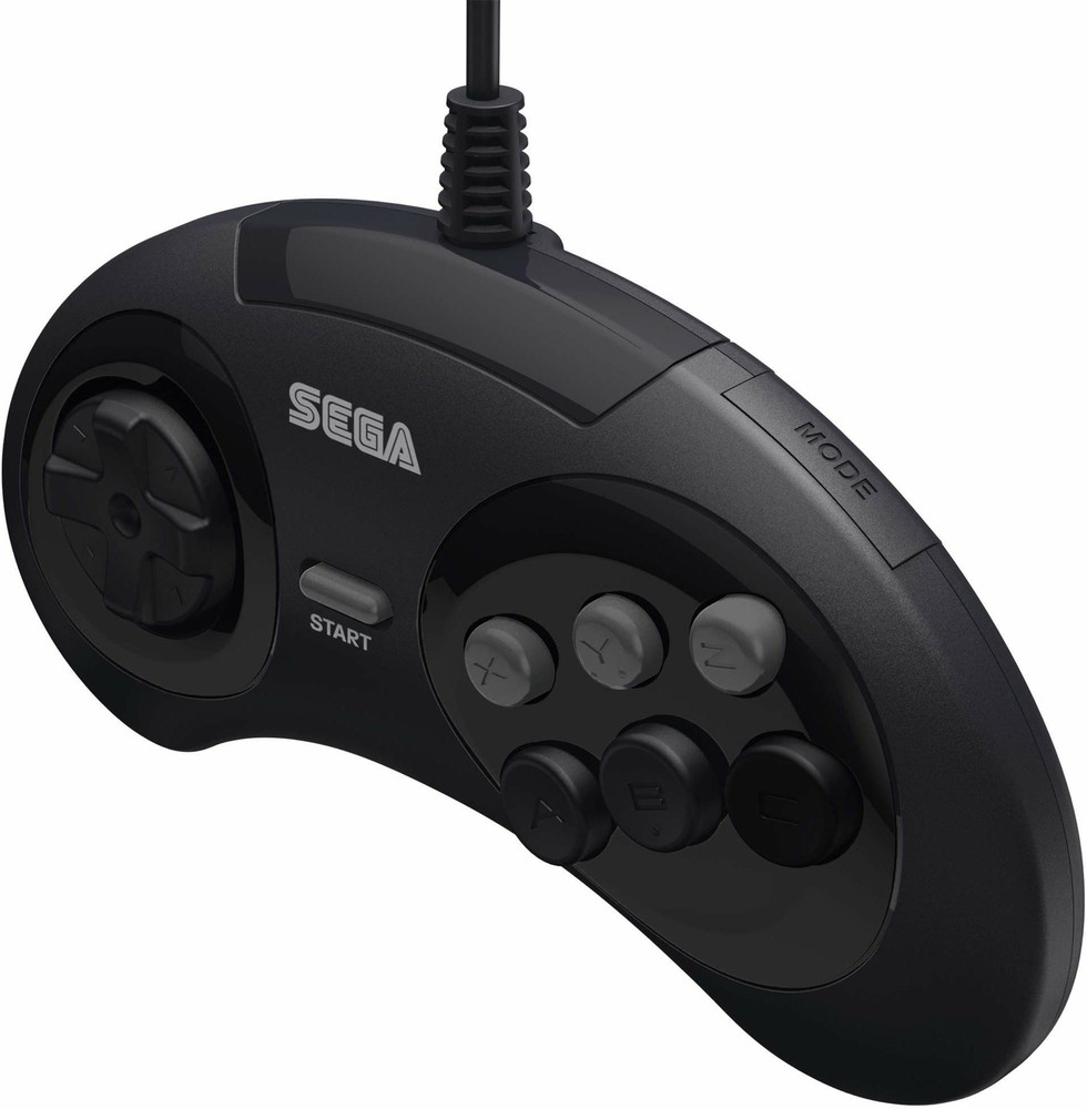 Retro-Bit Official Sega Genesis Controller 6-Button Arcade Pad - Black