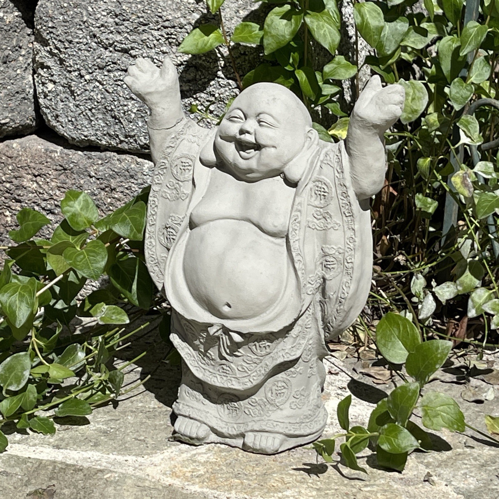 Hotei Buddha Statue Cement Concrete Stone Outdoor Garden Decor