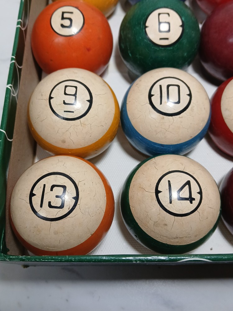 Antique Clay Billiard Pool Balls Set (2 Variations)