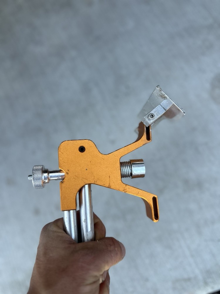 Pistol Grip Setting Tool – Orange Anodized Aluminum, Spring-Loaded Trigger