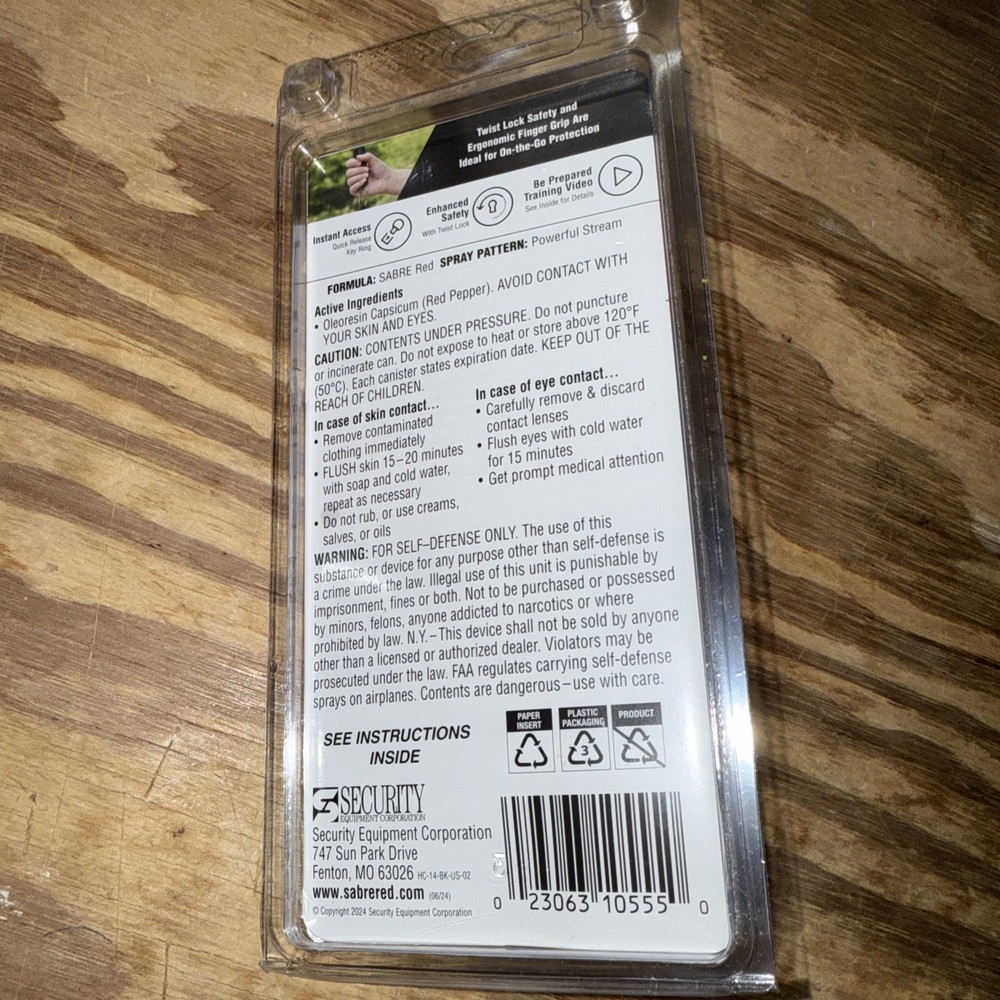 Sabre Pepper Spray With Quick-Release Key Ring For Fast Access From Your Key Rin