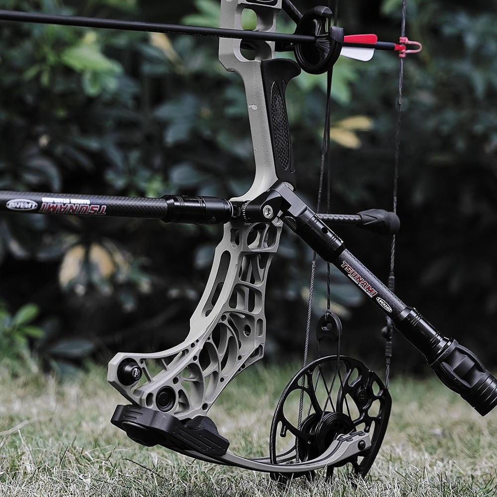 Adjustable V-Bar Mount Quick Disconnect Bow Rod Stabilizer for Archery