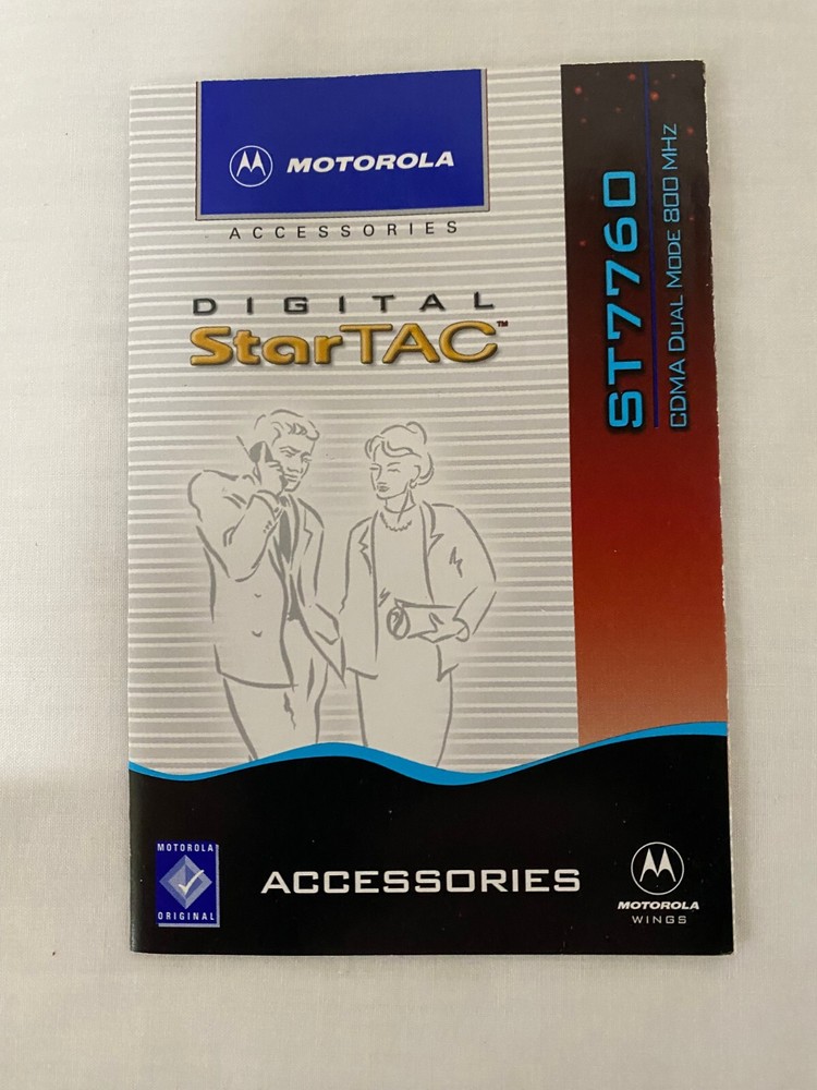 Motorola Digital StarTAC Wireless Telephone Users Guide ST7760 + Paper Inserts