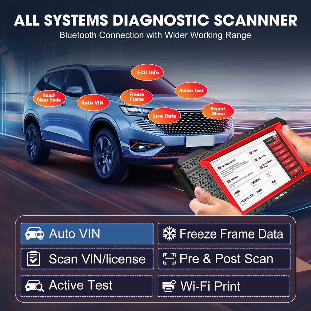2025 KINGBOLEN K7 Elite OBD2 Scanner Car Diagnostic Tool Key Programming Coding