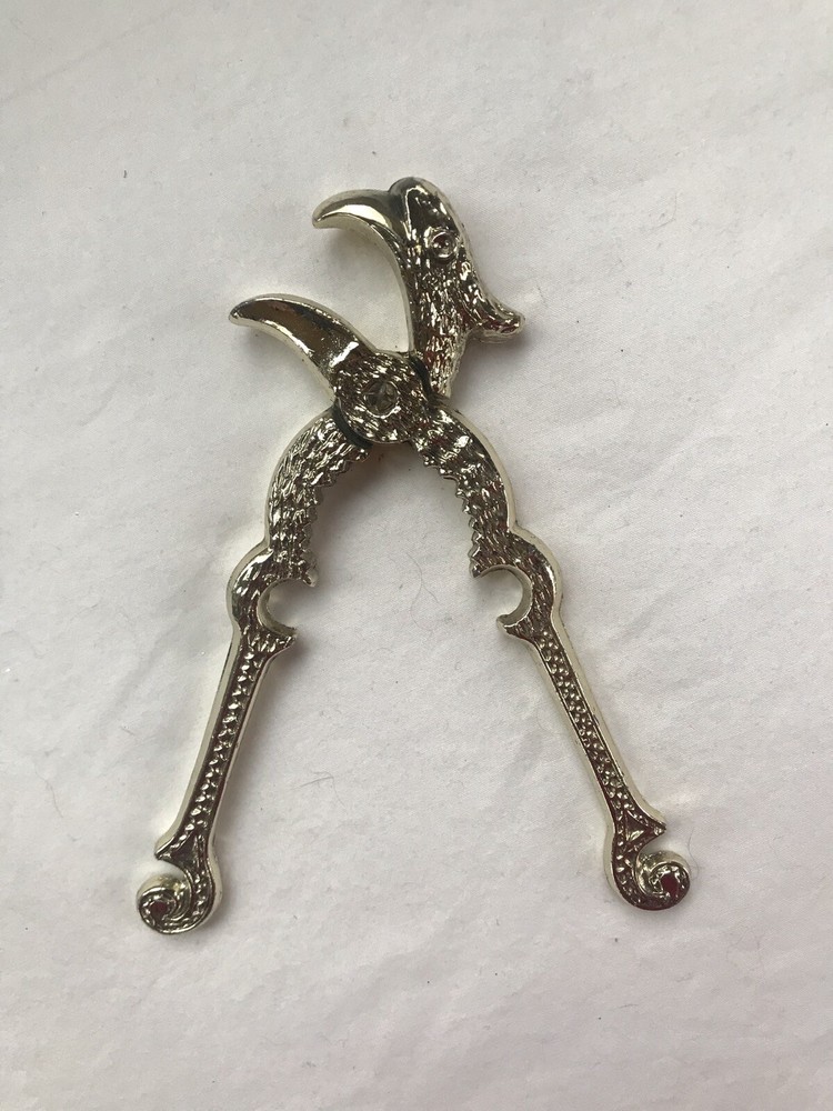 Vintage Mid Century Modern EAGLE Head Metal Nut Cracker MCM