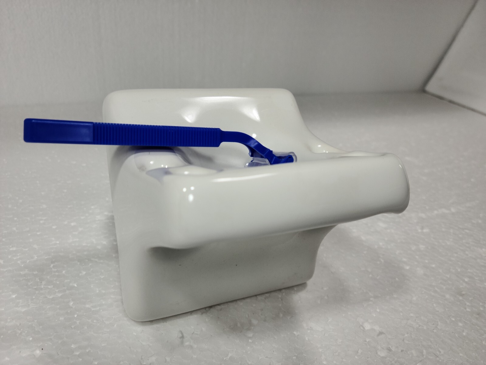 Vintage Bright White Ceramic Toothbrush Holder Tumbler Cup Tray Daltile 0190