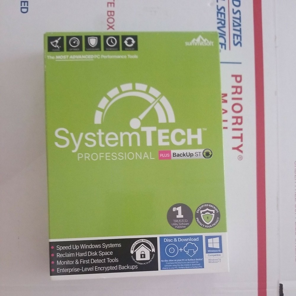 New Summitsoft SystemTech Professional  Plus Backup ST Factory Sealed