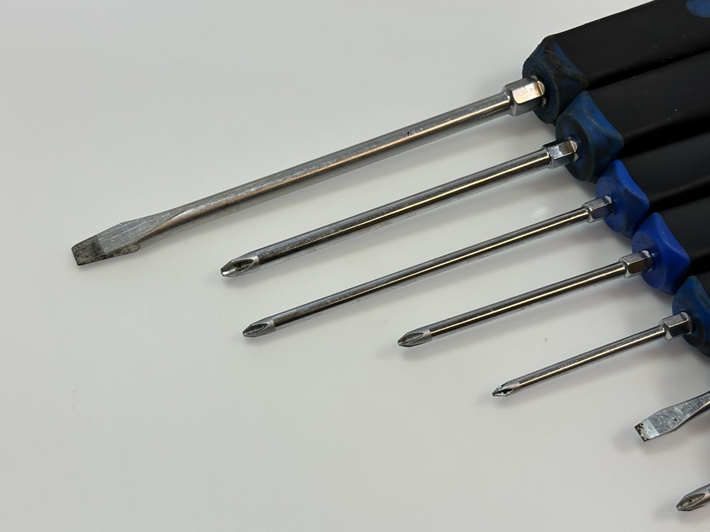 Cornwell Tools 7pc Classic Square Blue Soft Grip Screwdriver Set Phillips & Flat