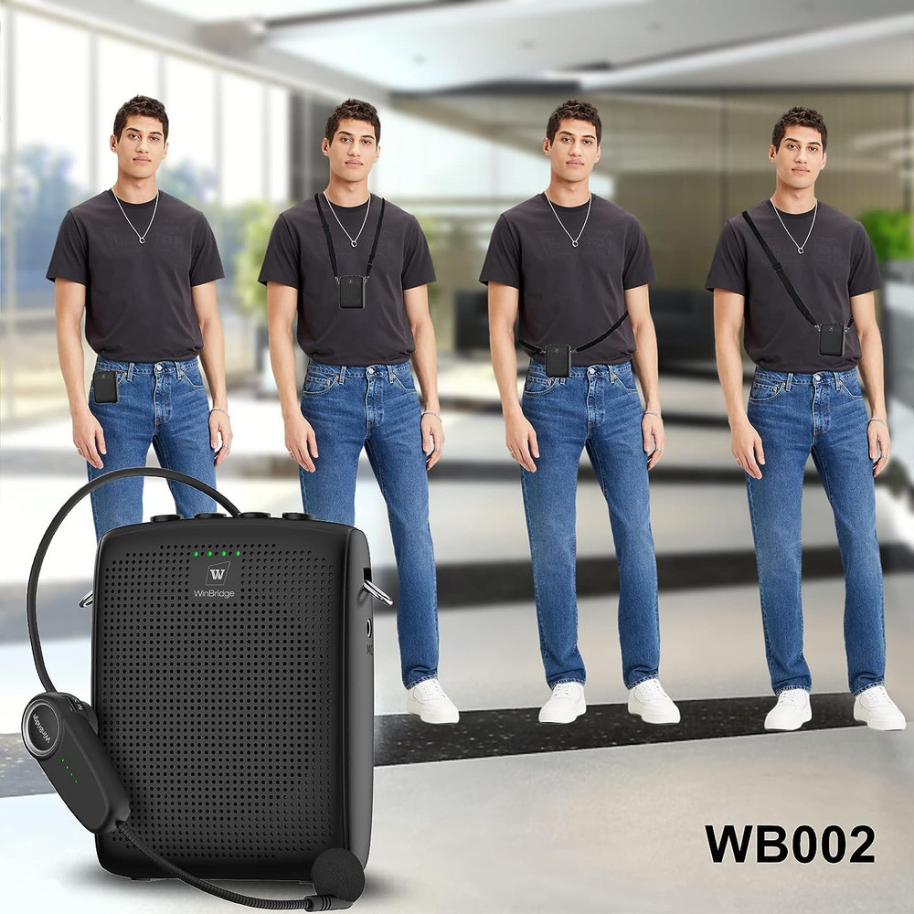 Voice Amplifier with Bluetooth, Portable Speaker and Microphone Set, Wireless Mi