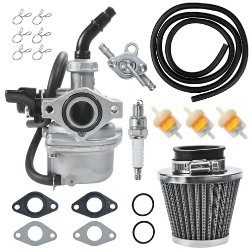 PZ19 Carburetor Carb Air Filter Fuel Line Kit for 50cc 70cc 90cc 110cc BLACK