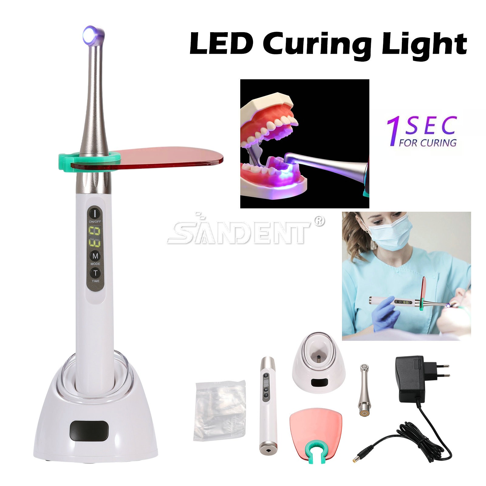 Dental Woodpecker Style iLED Wireless Curing Light Lamp 1 Sec Cure