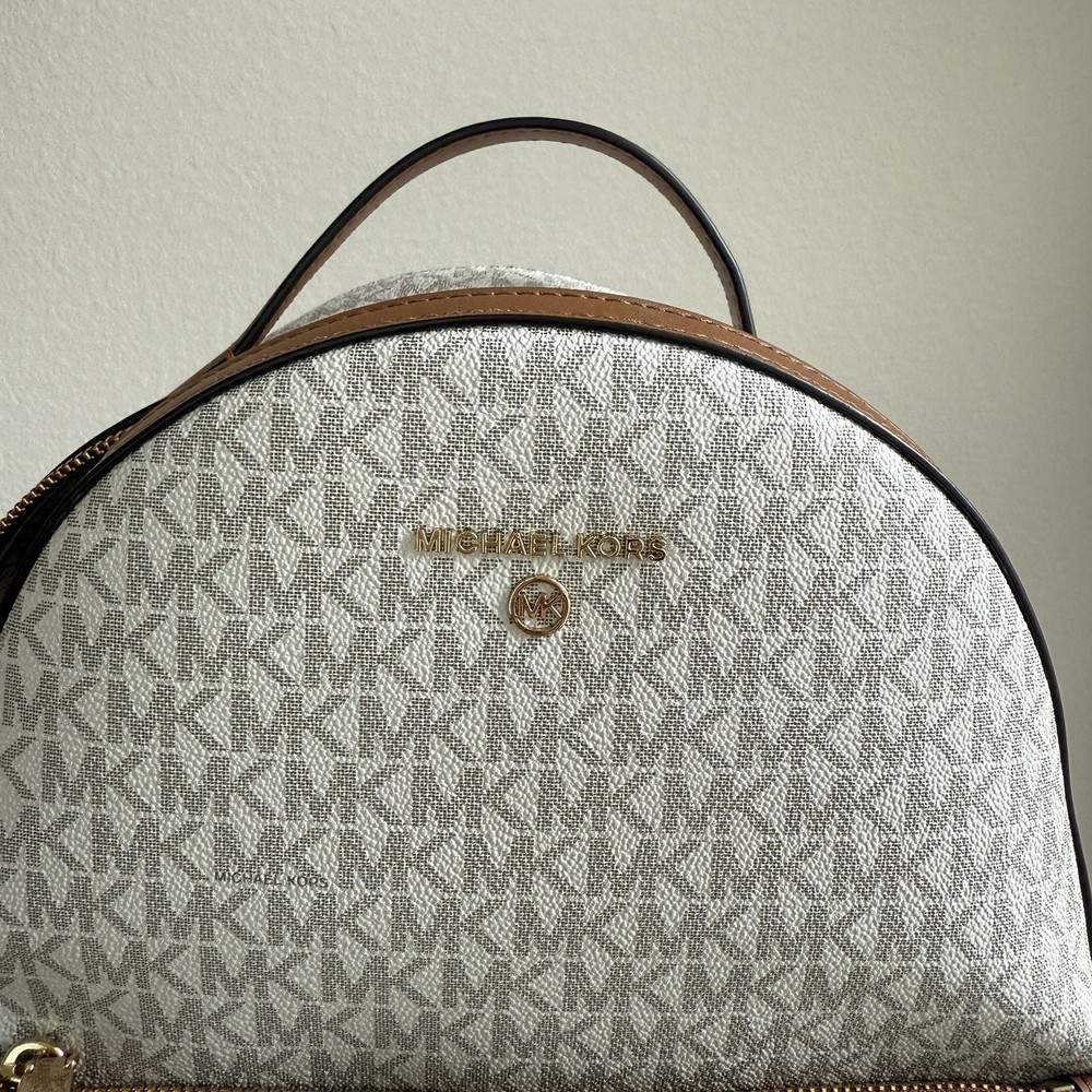 Michael Kors Valerie Medium Logo Backpack Vanilla NWT