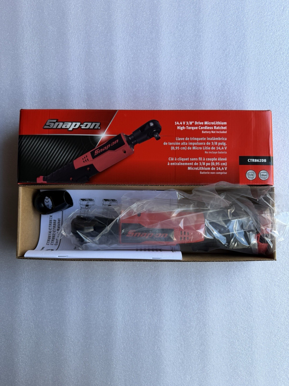NEW SNAP ON CTR862DB 14.4 V 3/8" Dr High-Torque Cordless Ratchet TOOL ONLY