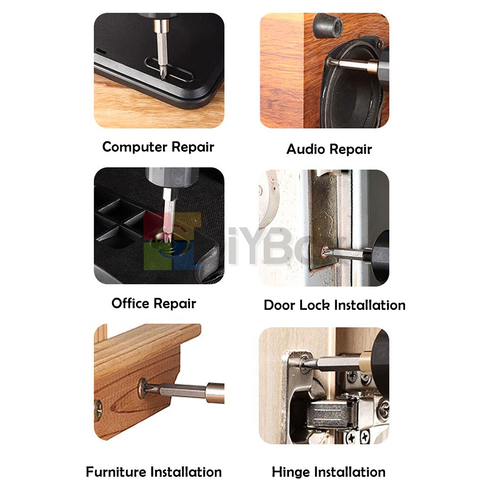 Mini Cordless Drill Electric Screwdriver Drill Driver Bits Home Rechargeable Kit