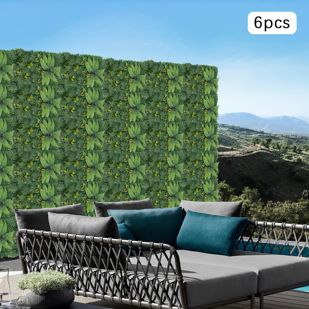 6PCS  Artificial Greenery Wall Artificial Greenery Backdrop Wall Decor 40*60cm