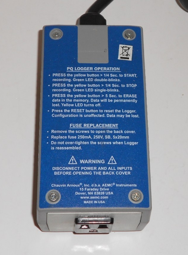 Excellent AEMC Instruments Power Quality Logger Model PQL 120