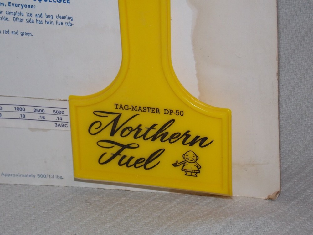 Vintage Salesman's Display TAG-MASTER LINE Windshield Scraper & Squeegee Board