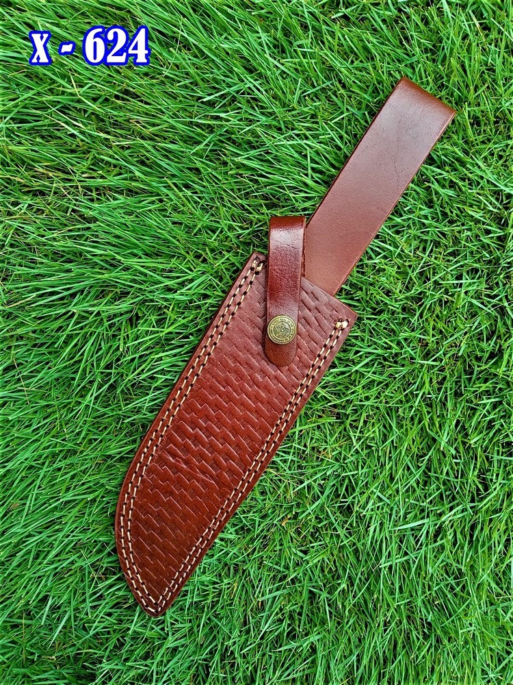Custom Handmade Fixed Blade Knife Leather Sheath Holster Sheath Hand Engraved