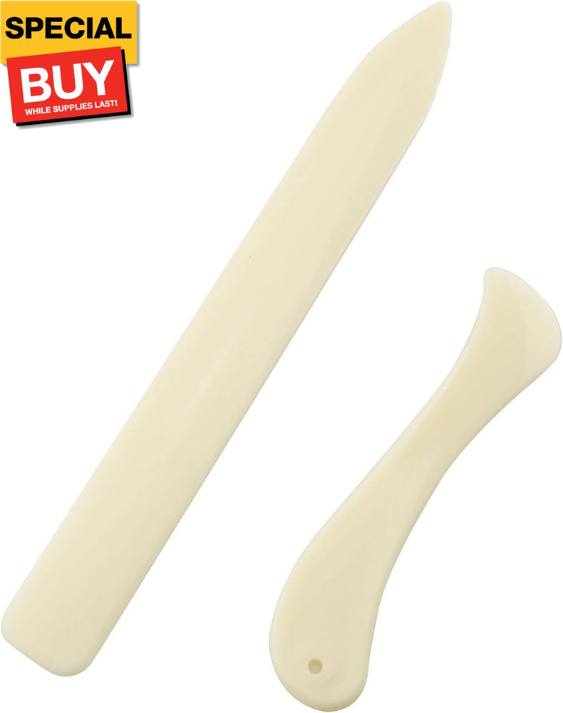 Bone Folder 2PCS Bone Paper Creaser Scoring Board Tool for Making Card Bookbindi