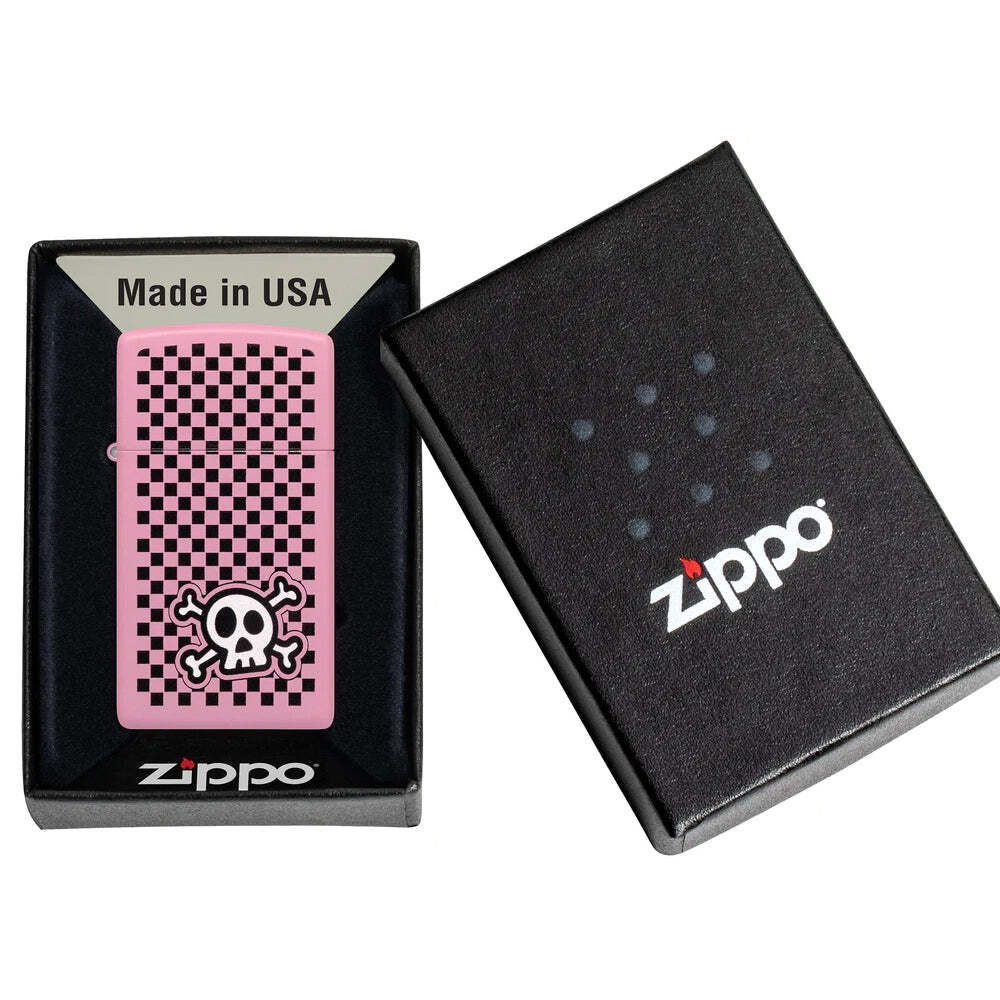 Zippo Checkered Skull Design