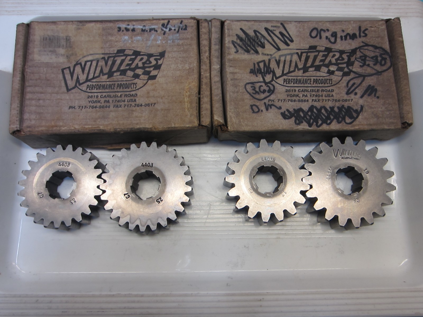 WINTERS 4403B + Unmarked 4403 - 6 Spline Quick Change Gears - 2 Sets