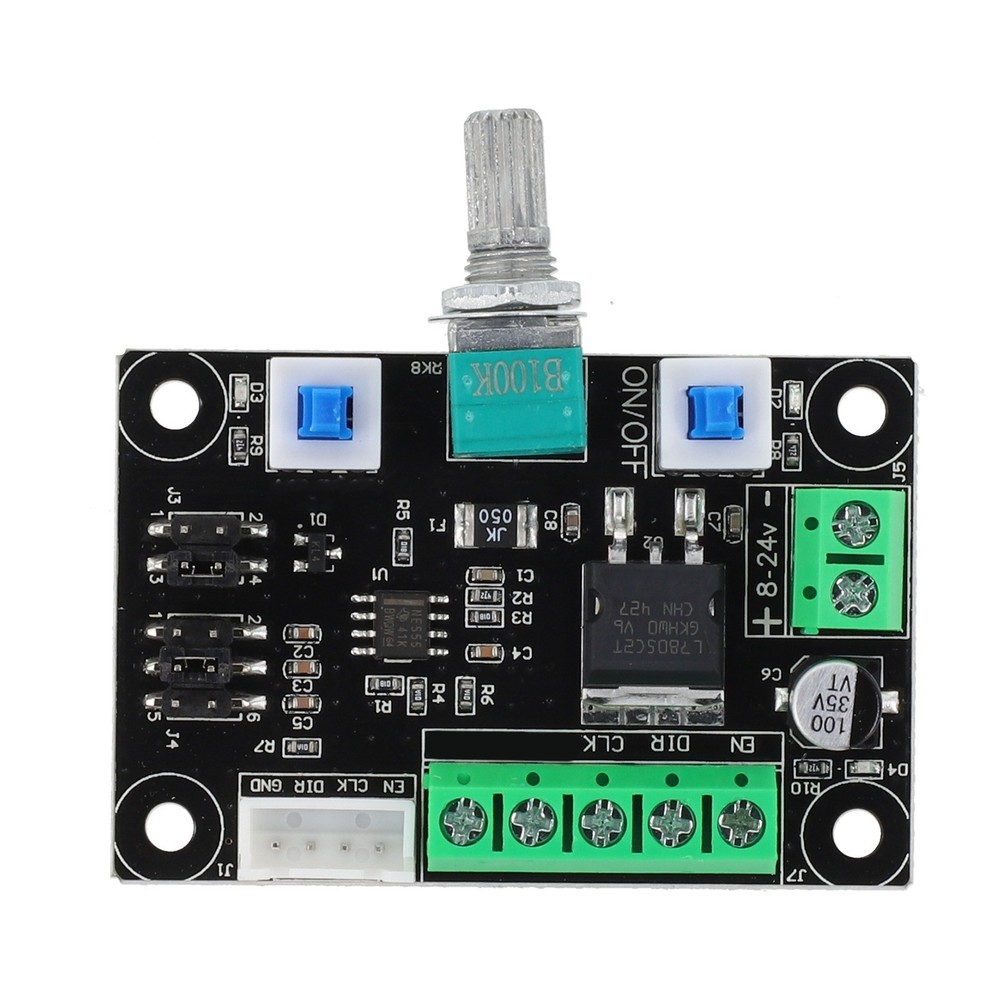 Stepper motor controller for speed control and pulse generation module