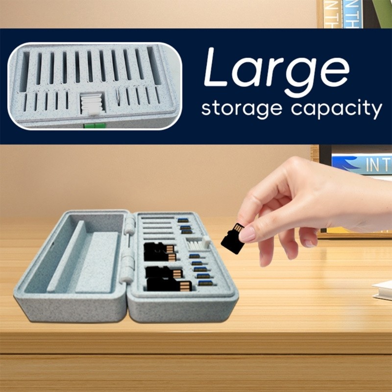 Spring Press Lock Memory Card Case Water Resistant Shockproof Memory Card