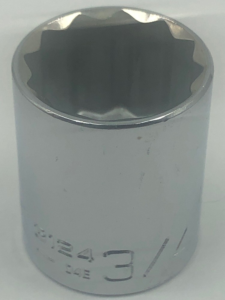 Wright Tool # 3124 3/4" 12 Point Std Socket 3/8" Drive Made In USA Free Ship