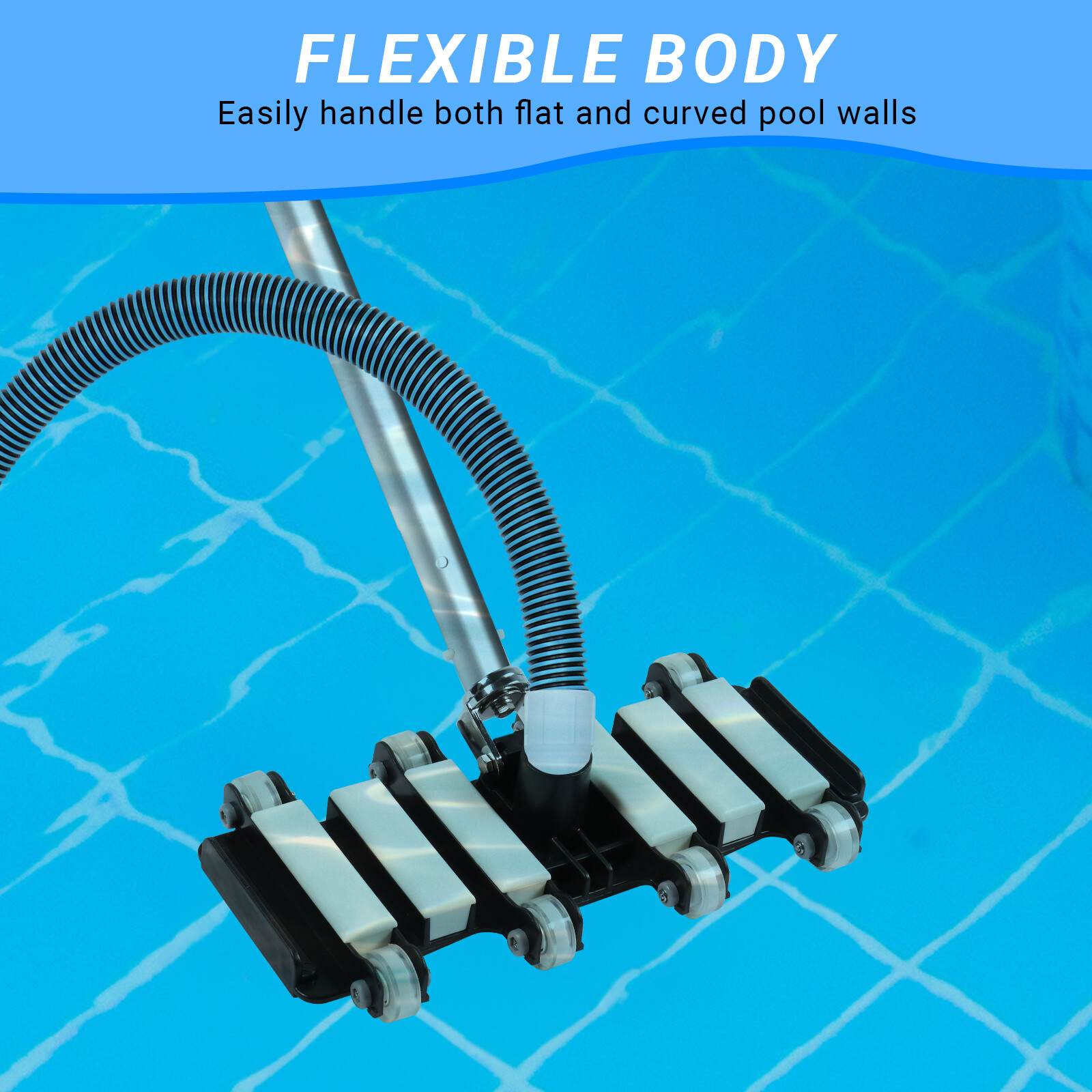 Swimming Pool Vacuum Head,Professional Weighted Flexible Pool Cleaner In-Ground