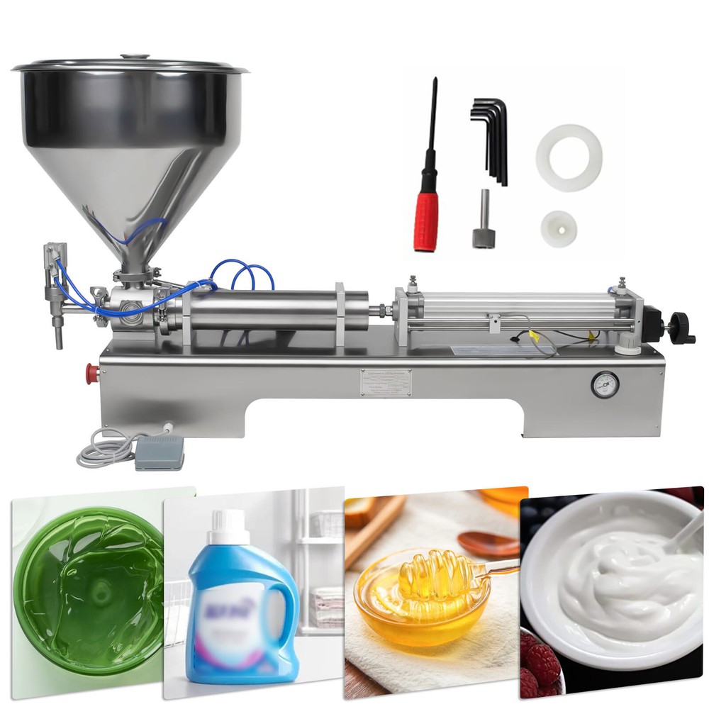 600ml Pneumatic Paste Filling Machine with Hopper - Efficient & Accurate