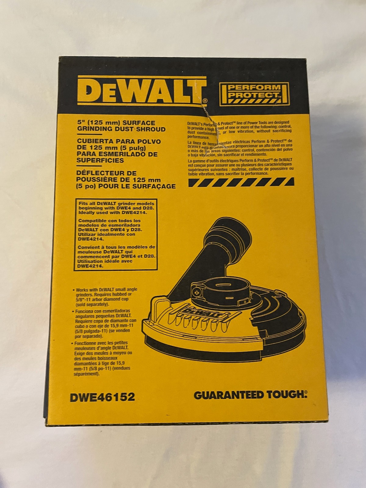 DEWALT 5" Surface Grinding Dust Shroud Attachment 5-Inch DWE46152 - DAMAGED BOX