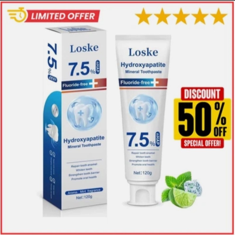Hydroxyapatite Toothpaste for Stronger Teeth, Natural Remineralization Formula