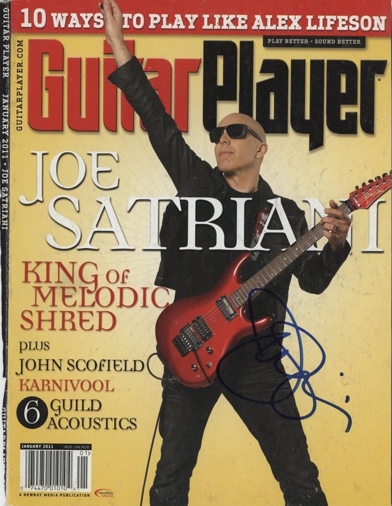 Joe Satriani- Signed Magazine Cover