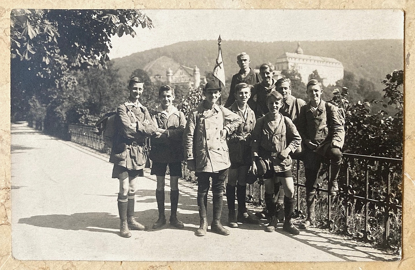 POST WW1 GERMAN CHRISTIAN SCOUT ASSOCIATION MEMBERS 1924 PHOTO POSTCARD RPPC