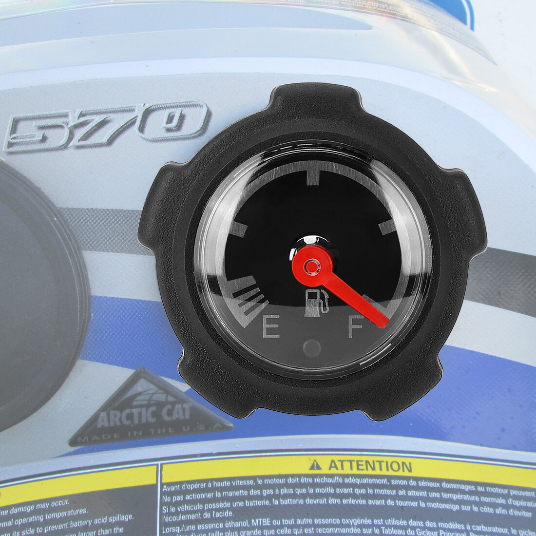 Fuel Gauge Gas Cap 0670-658 for Arctic Cat Snowmobile Panther Jag Powder Special