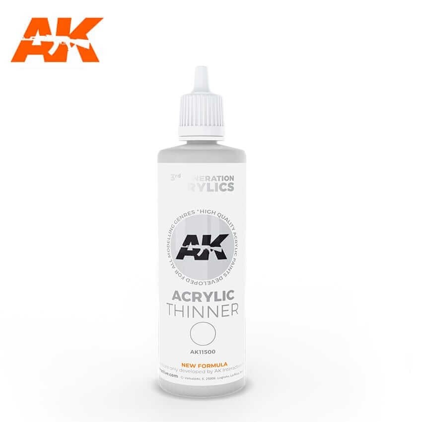 AK Interactive 100ml Bottle 3rd Gen Acrylic Thinner AK11500